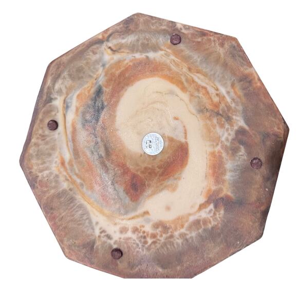 Vintage Onyx Octagonal Trinket Box – Temple Relief Design by Design Guild Intl. - Picture 9 of 10